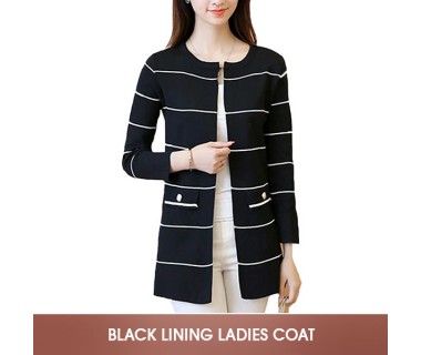 Black Lining Ladies Coat